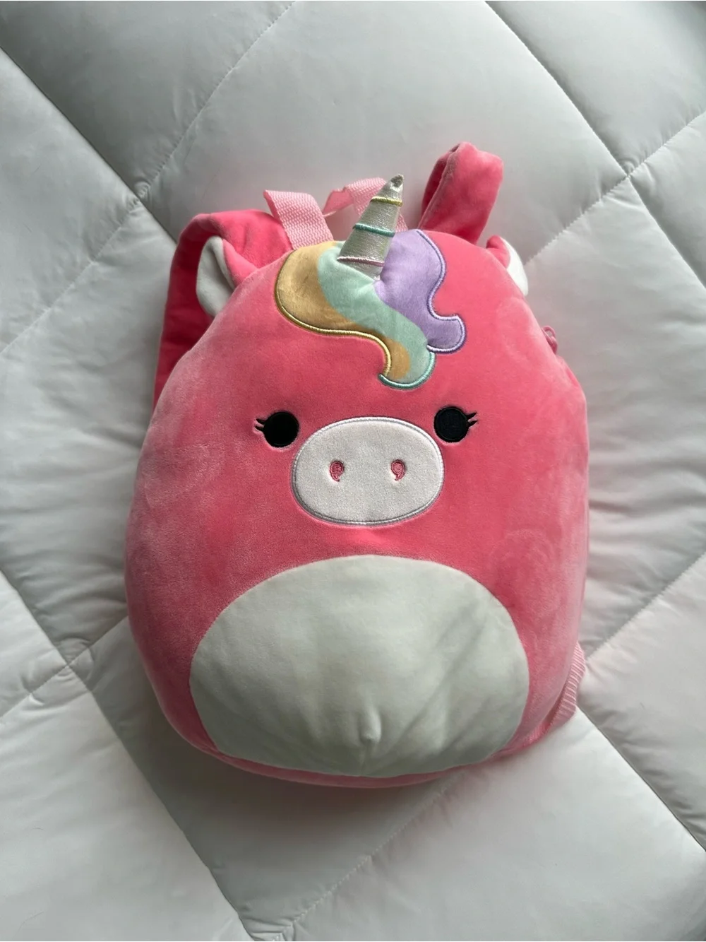 Squishmallow Pink Unicorn Backpack - Cute Pastel Horn